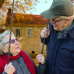 Smiling older couple